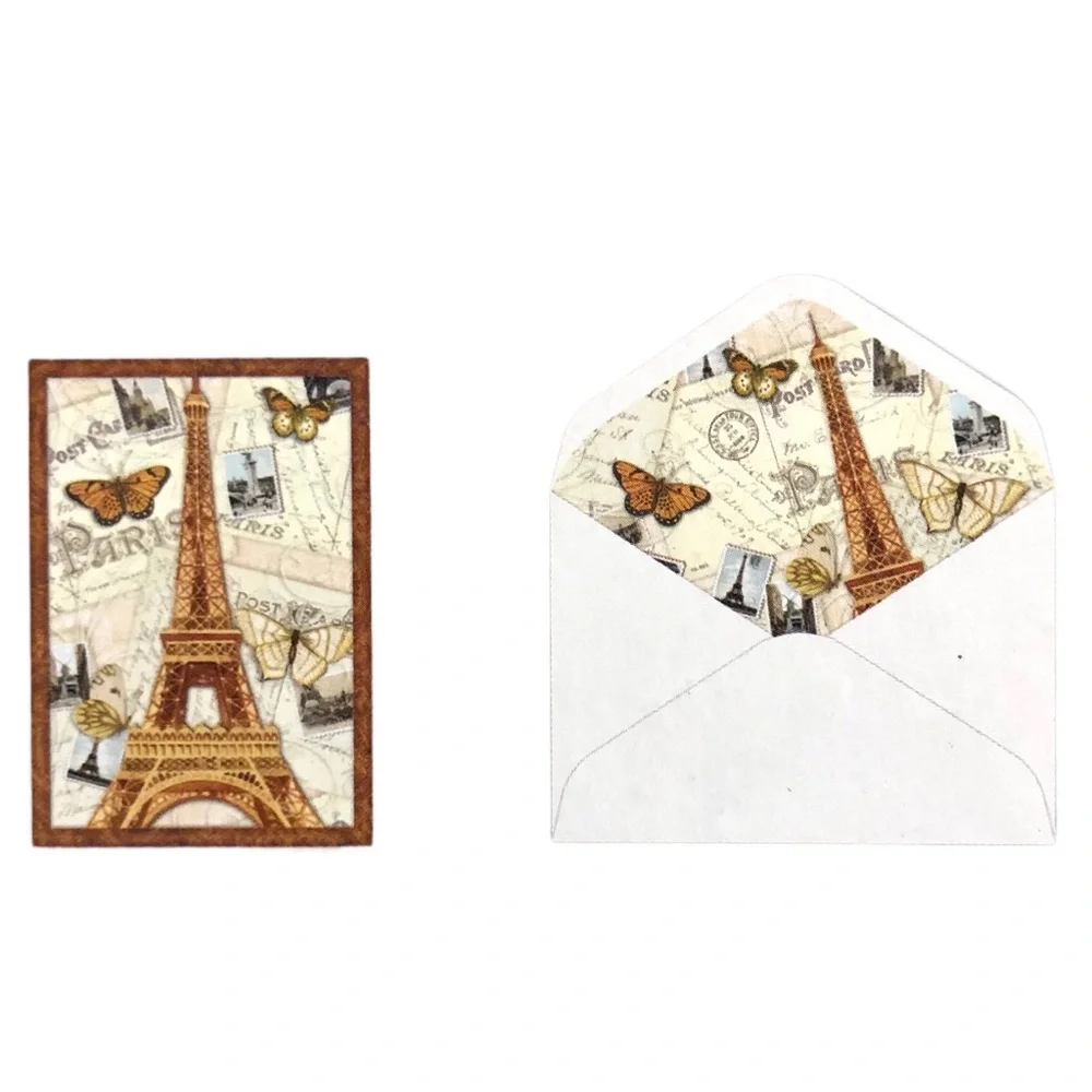 Punch Studio Single Etched Eiffel Tower Laser-Cut Card & Lined Envelope (66703)